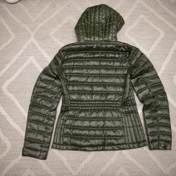 Calvin Klein Jacket Womens XS Packable Lightweight Down Hooded Green Puffer Coat - Picture 5 of 6